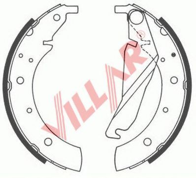 629.0510 VILLAR Brake System Brake Shoe Set
