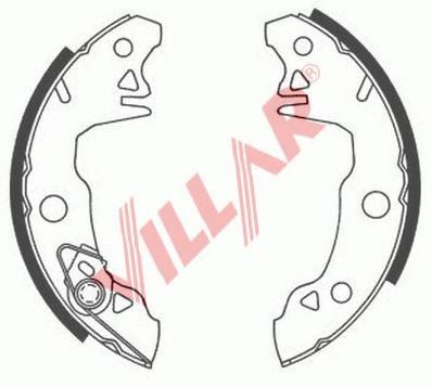 629.0513 VILLAR Brake System Brake Shoe Set