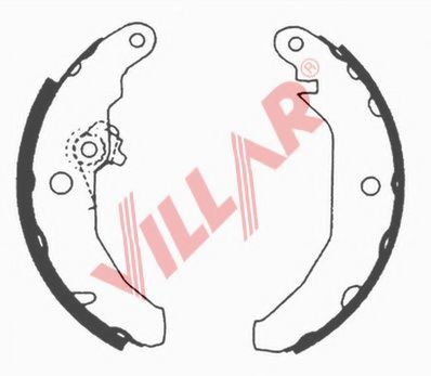 629.0529 VILLAR Brake System Brake Shoe Set