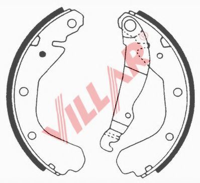 629.0561 VILLAR Brake System Brake Shoe Set