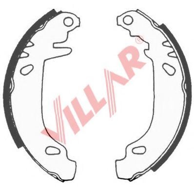 629.0572 VILLAR Brake System Brake Shoe Set