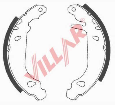 629.0589 VILLAR Brake System Brake Shoe Set