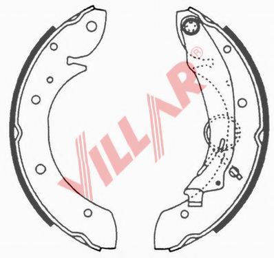 629.0648 VILLAR Brake System Brake Shoe Set