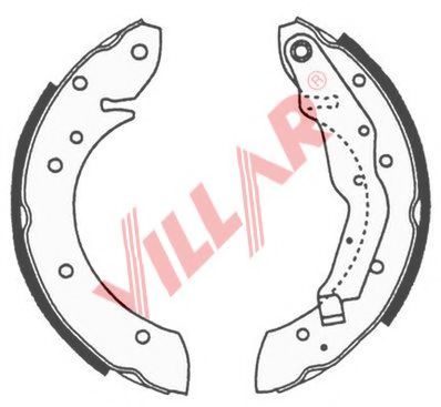 629.0663 VILLAR Brake System Brake Shoe Set