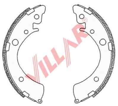 629.0697 VILLAR Brake System Brake Shoe Set
