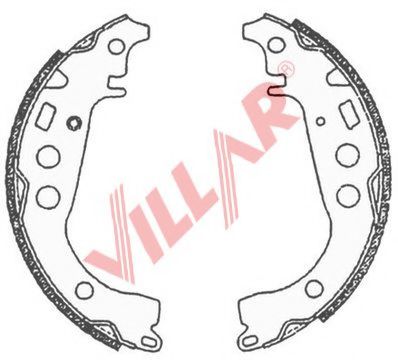 629.0707 VILLAR Brake System Brake Shoe Set