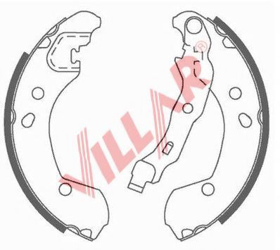 629.0816 VILLAR Brake System Brake Shoe Set