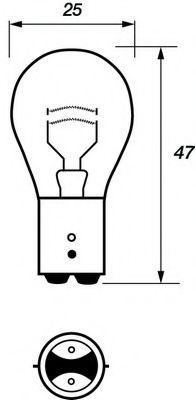 Bulb, rear fog light