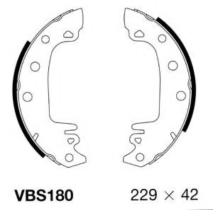 VBS180 MOTAQUIP Brake System Brake Shoe Set