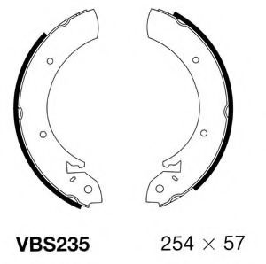 VBS235 MOTAQUIP Brake System Brake Shoe Set