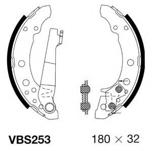 VBS253 MOTAQUIP Комплект тормозных колодок