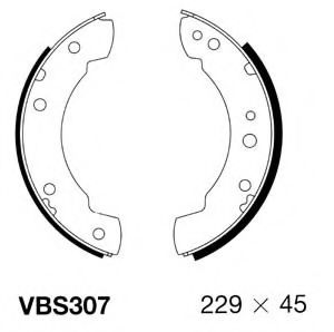 VBS307 MOTAQUIP Brake Shoe Set