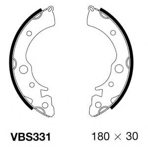 VBS331 MOTAQUIP Brake System Brake Shoe Set