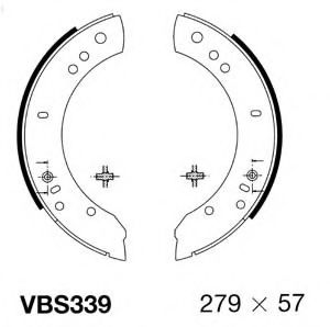 VBS339 MOTAQUIP Brake System Brake Shoe Set