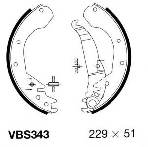 VBS343 MOTAQUIP Brake Shoe Set
