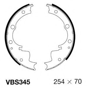 VBS345 MOTAQUIP Brake System Brake Shoe Set