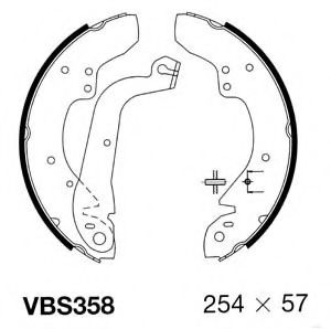 VBS358 MOTAQUIP Brake Shoe Set