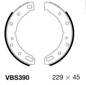 VBS390 MOTAQUIP Brake System Brake Shoe Set, parking brake