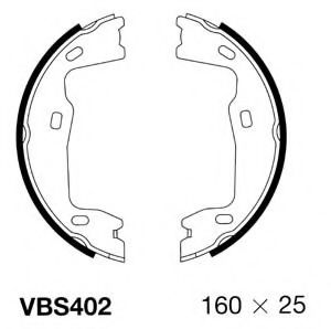 VBS402 MOTAQUIP Brake System Brake Shoe Set, parking brake