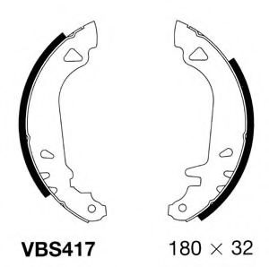 VBS417 MOTAQUIP Brake System Brake Shoe Set
