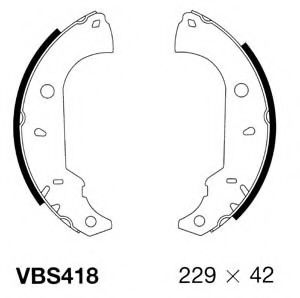 VBS418 MOTAQUIP Brake Shoe Set