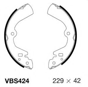 VBS424 MOTAQUIP Brake System Brake Shoe Set