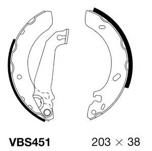VBS451 MOTAQUIP Brake Shoe Set