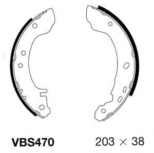 VBS470 MOTAQUIP Brake System Brake Shoe Set