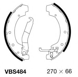 VBS484 MOTAQUIP Brake Shoe Set