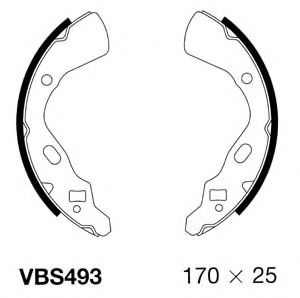 VBS493 MOTAQUIP Brake System Brake Shoe Set
