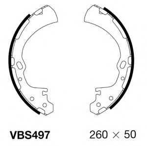 VBS497 MOTAQUIP Brake System Brake Shoe Set
