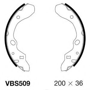 VBS509 MOTAQUIP Brake Shoe Set
