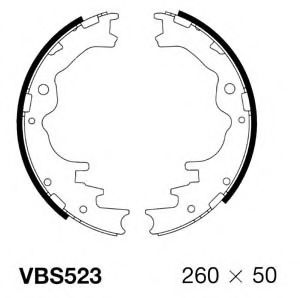 VBS523 MOTAQUIP Brake System Brake Shoe Set