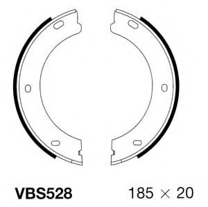 VBS528 MOTAQUIP Brake System Brake Shoe Set, parking brake