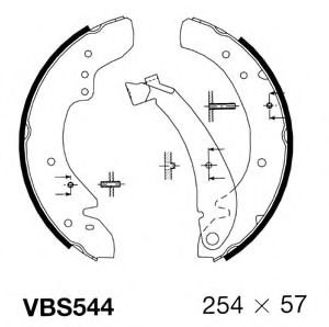 VBS544 MOTAQUIP Brake System Brake Shoe Set