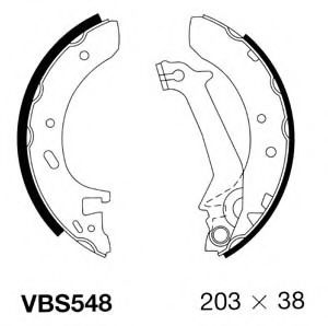 VBS548 MOTAQUIP Brake Shoe Set