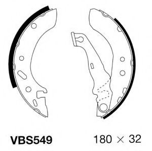 VBS549 MOTAQUIP Brake Shoe Set
