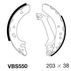 VBS550 MOTAQUIP Brake Shoe Set