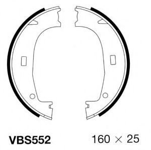 VBS552 MOTAQUIP Brake System Brake Shoe Set, parking brake