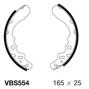 VBS554 MOTAQUIP Brake System Brake Shoe Set