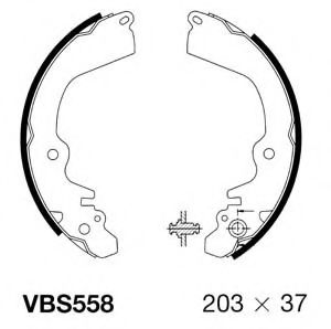 VBS558 MOTAQUIP Brake System Brake Shoe Set