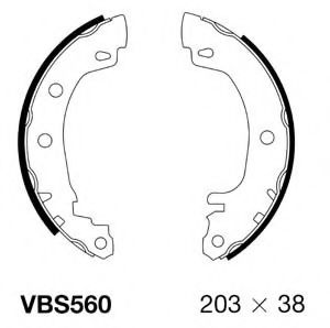 VBS560 MOTAQUIP Brake System Brake Shoe Set