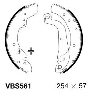 VBS561 MOTAQUIP Brake System Brake Shoe Set