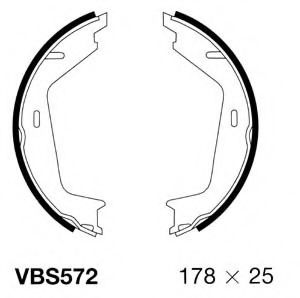 VBS572 MOTAQUIP Brake System Brake Shoe Set, parking brake