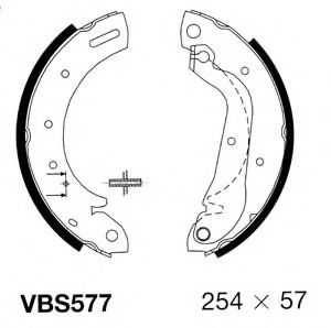 VBS577 MOTAQUIP Brake Shoe Set