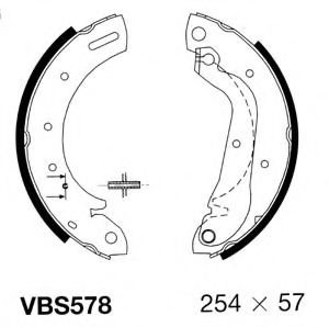 VBS578 MOTAQUIP Brake Shoe Set