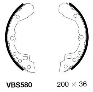 VBS580 MOTAQUIP Brake System Brake Shoe Set