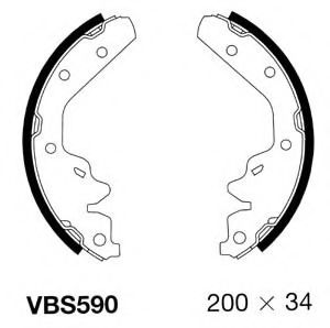 VBS590 MOTAQUIP Brake System Brake Shoe Set
