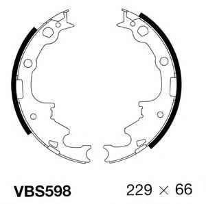 VBS598 MOTAQUIP Brake System Brake Shoe Set