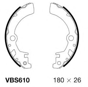 VBS610 MOTAQUIP Brake Shoe Set